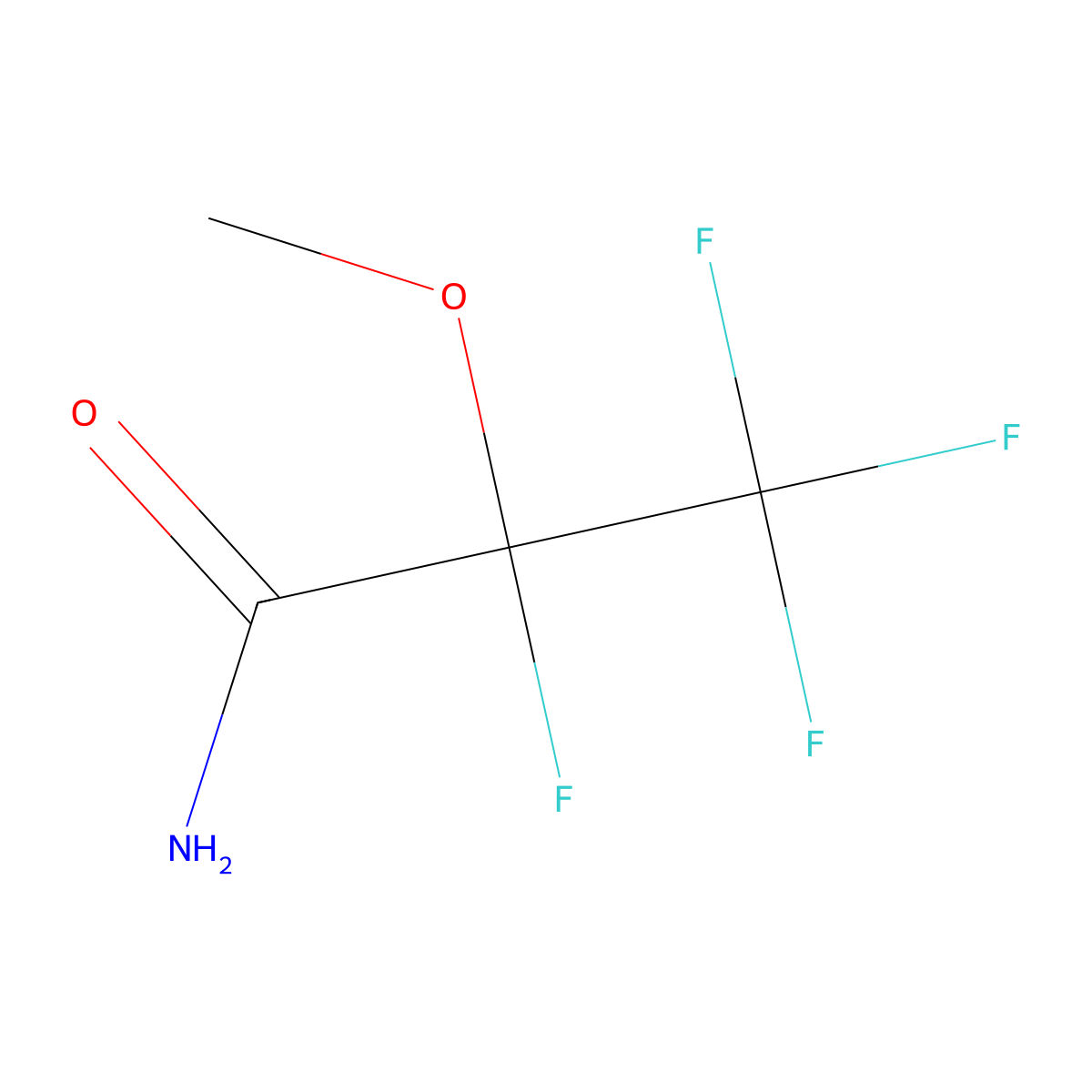 2,3,3,3-Tetrafluoro-2-methoxypropanamide molecular structure, CAS 10186-65-9