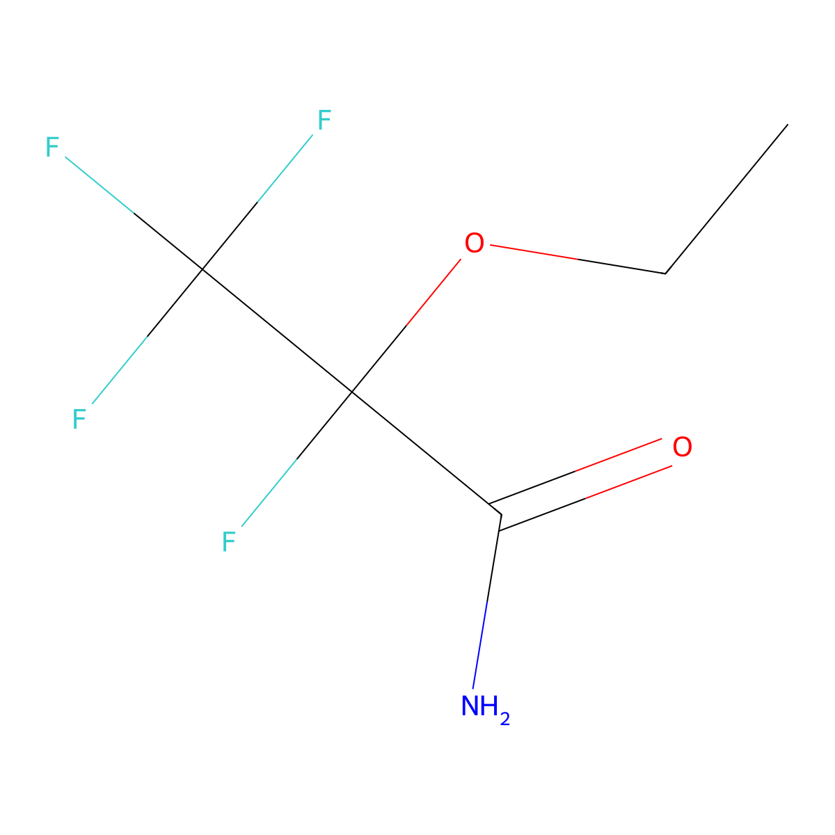 2-Ethoxy-2,3,3,3-tetrafluoro-propionamide molecular structure, CAS 10186-68-2