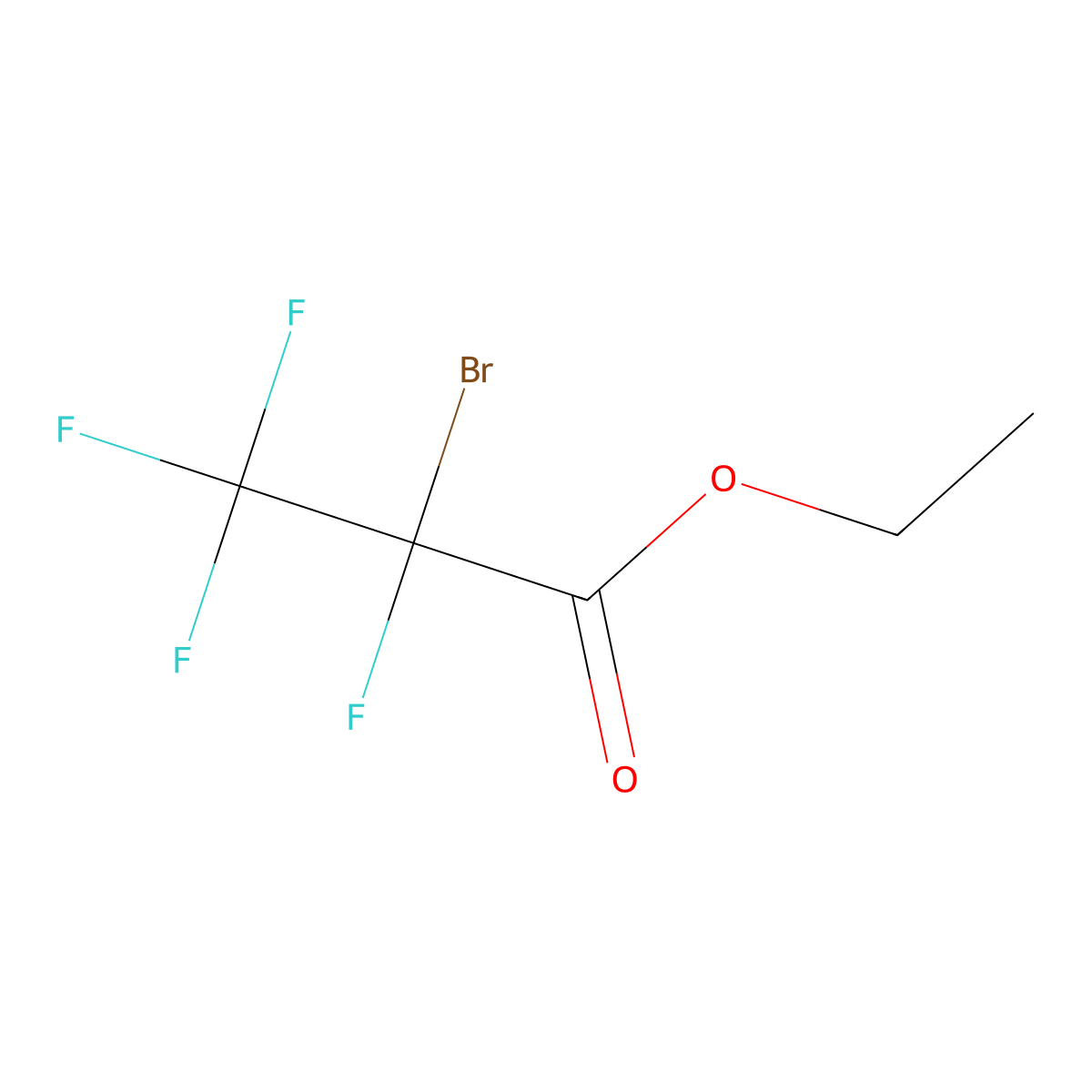 2-Bromo-2,3,3,3-tetrafluoropropionic acid ethyl ester molecular structure, CAS 10186-73-9