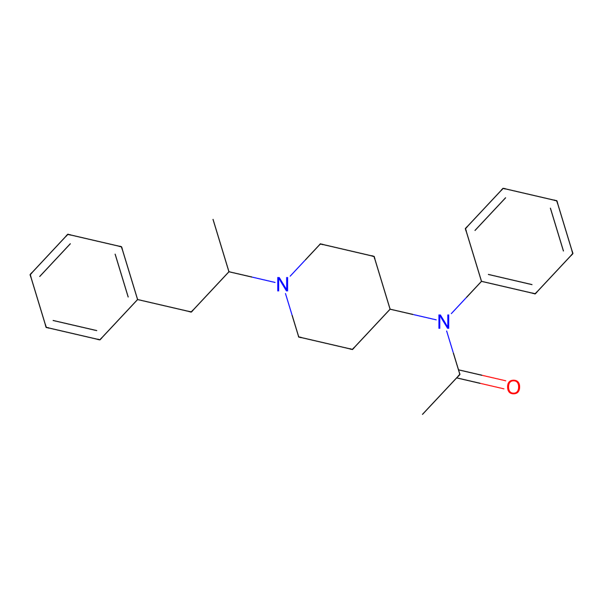 N-(1-(1-Methyl-2-phenylethyl)-4-piperidinyl)-N-phenylacetamide molecular structure, CAS 101860-00-8