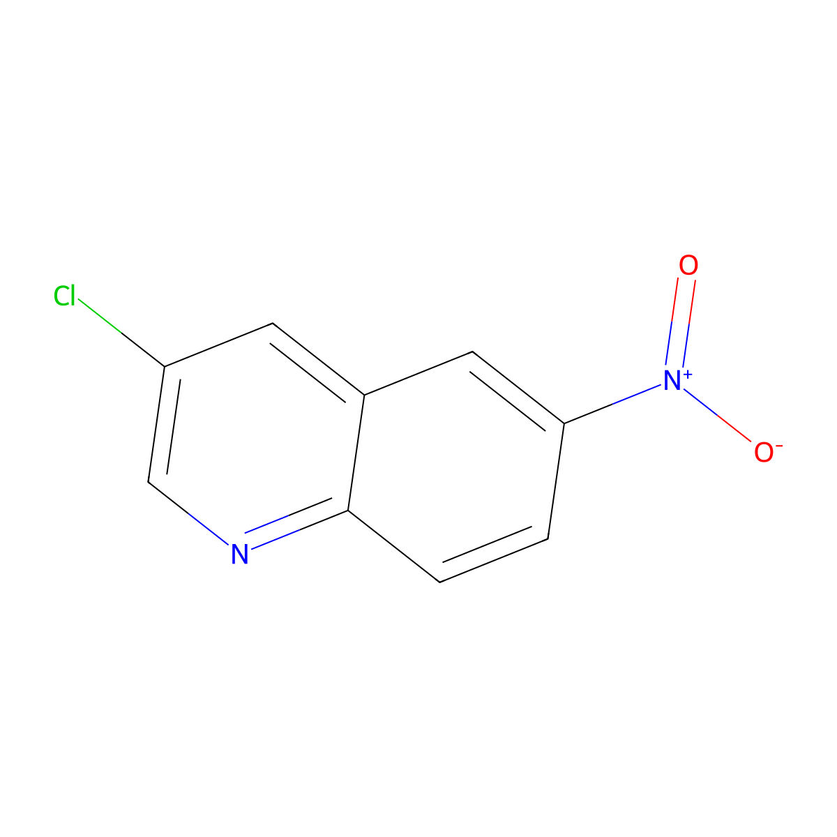 3-Chloro-6-nitroquinoline molecular structure, CAS 101860-71-3