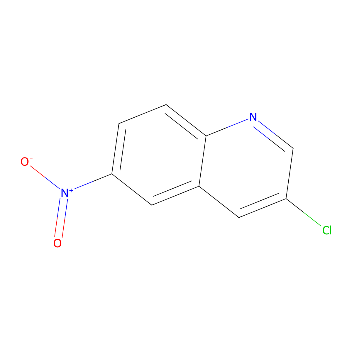 3-Chloro-6-nitroquinoline molecular structure, CAS 101860-71-3