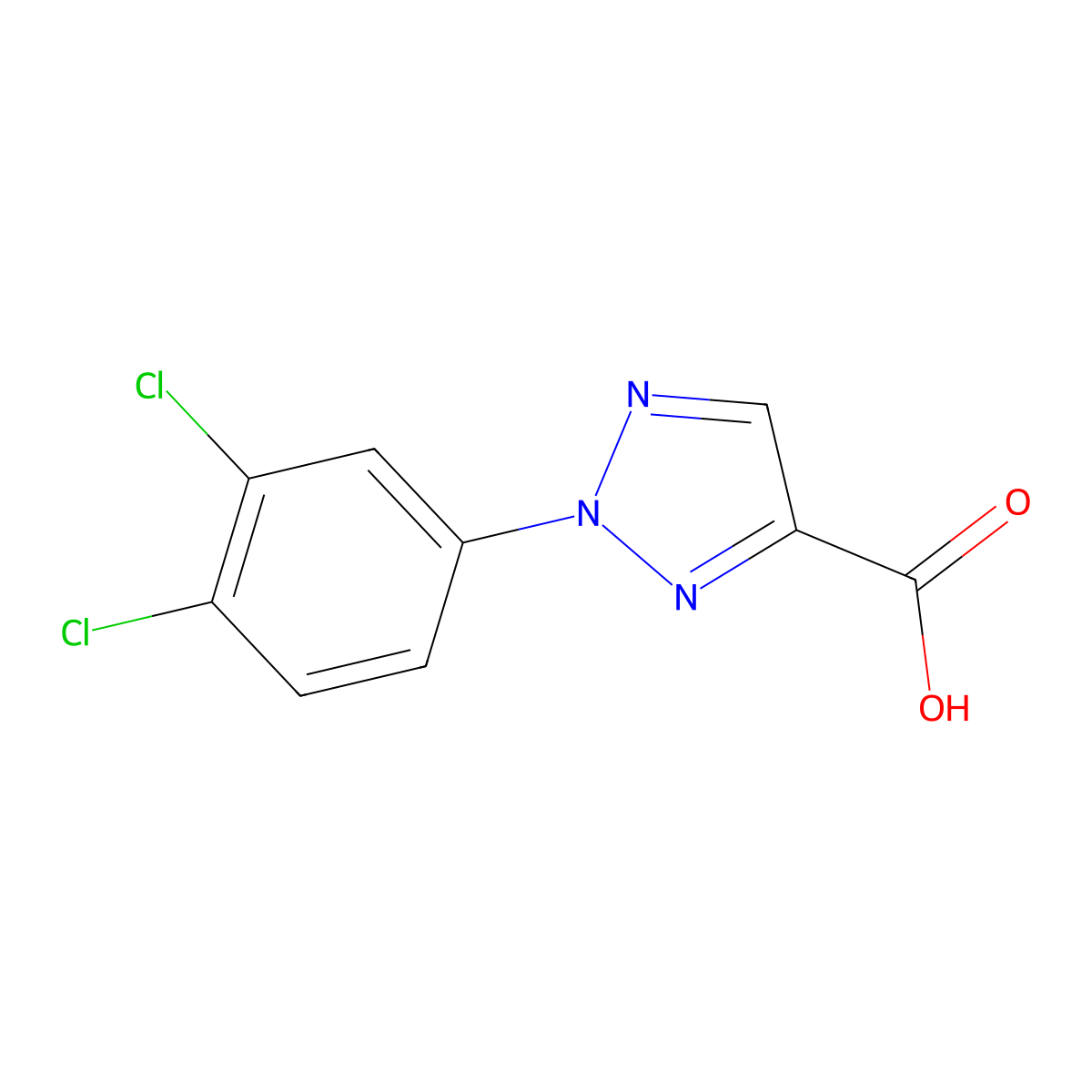 2-(3,4-dichlorophenyl)-2H-1,2,3-triazole-4-carboxylic acid molecular structure, CAS 101860-72-4