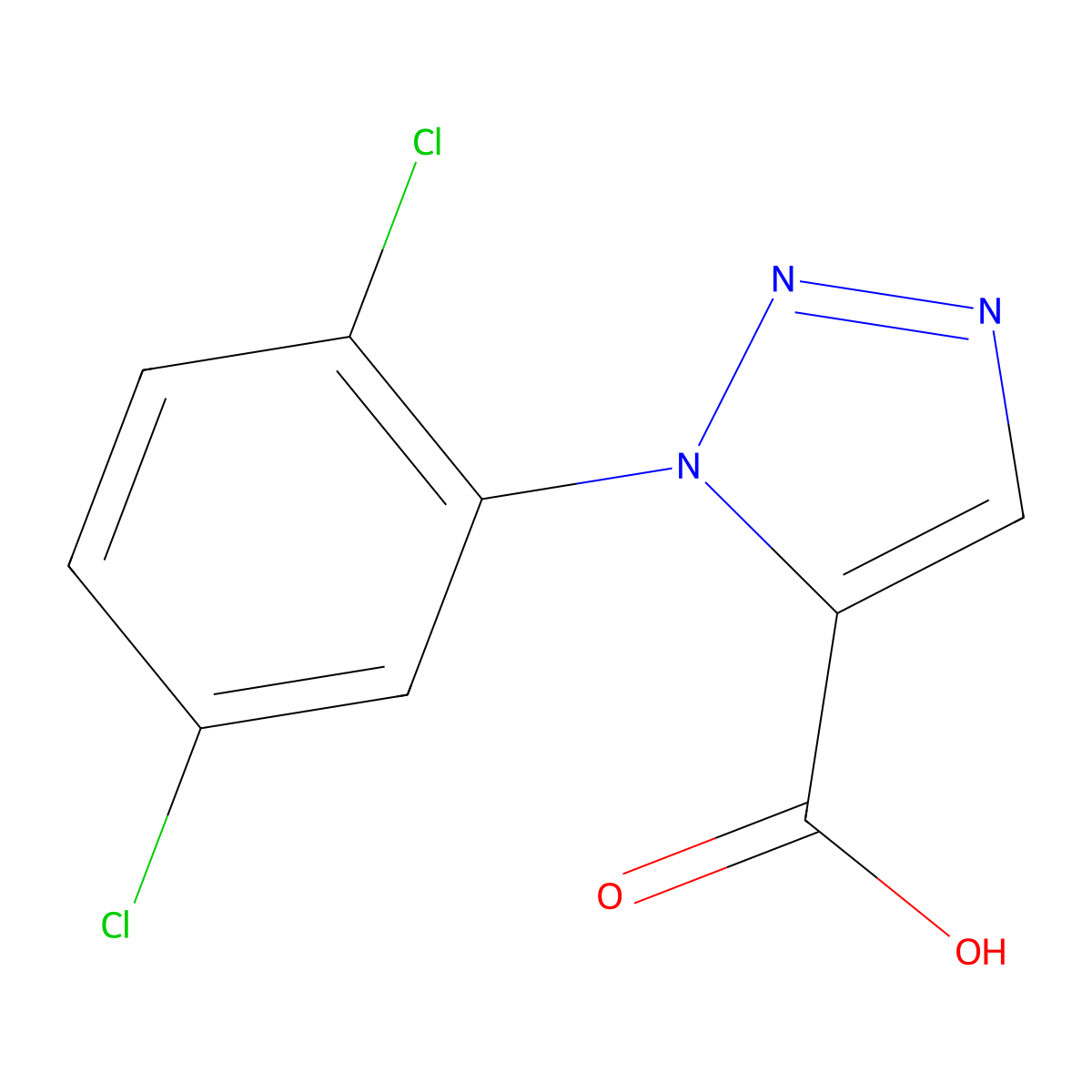 1-(2,5-Dichlorophenyl)-1H-1,2,3-triazole-5-carboxylic acid molecular structure, CAS 101860-73-5