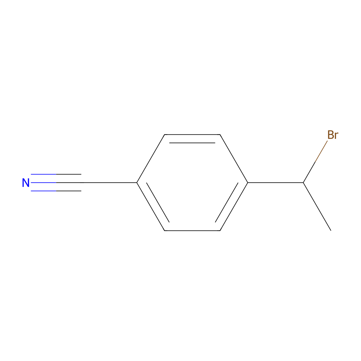 4-(1-Bromoethyl)benzonitrile molecular structure, CAS 101860-82-6