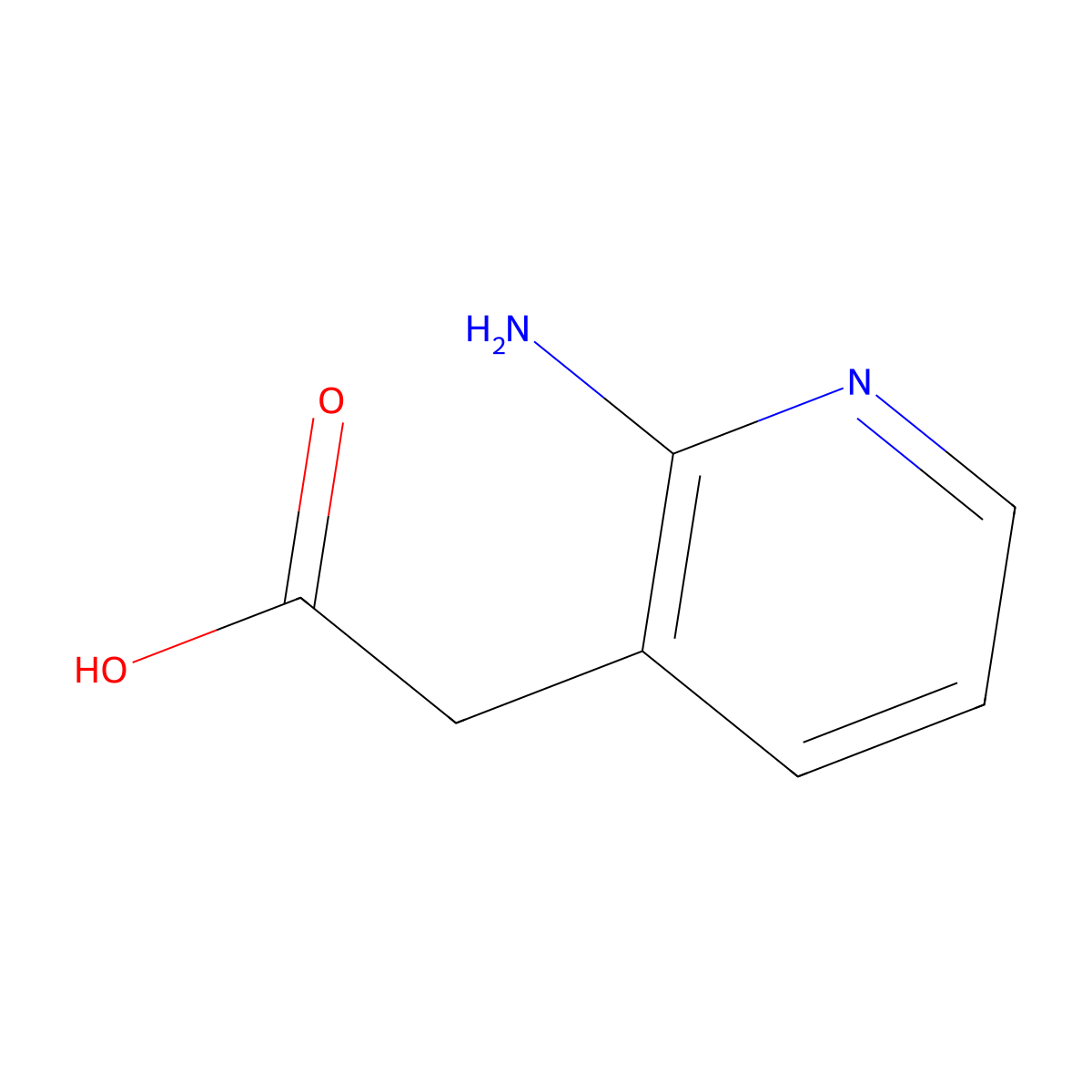 2-Amino-3-pyridineacetic acid molecular structure, CAS 101860-97-3