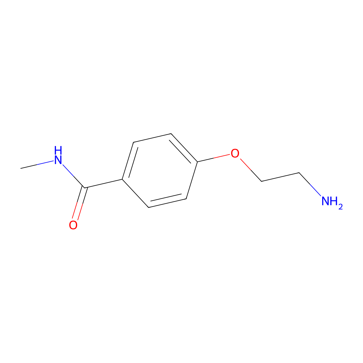 4-(2-aminoethoxy)-N-methylbenzamide molecular structure, CAS 1018600-10-6