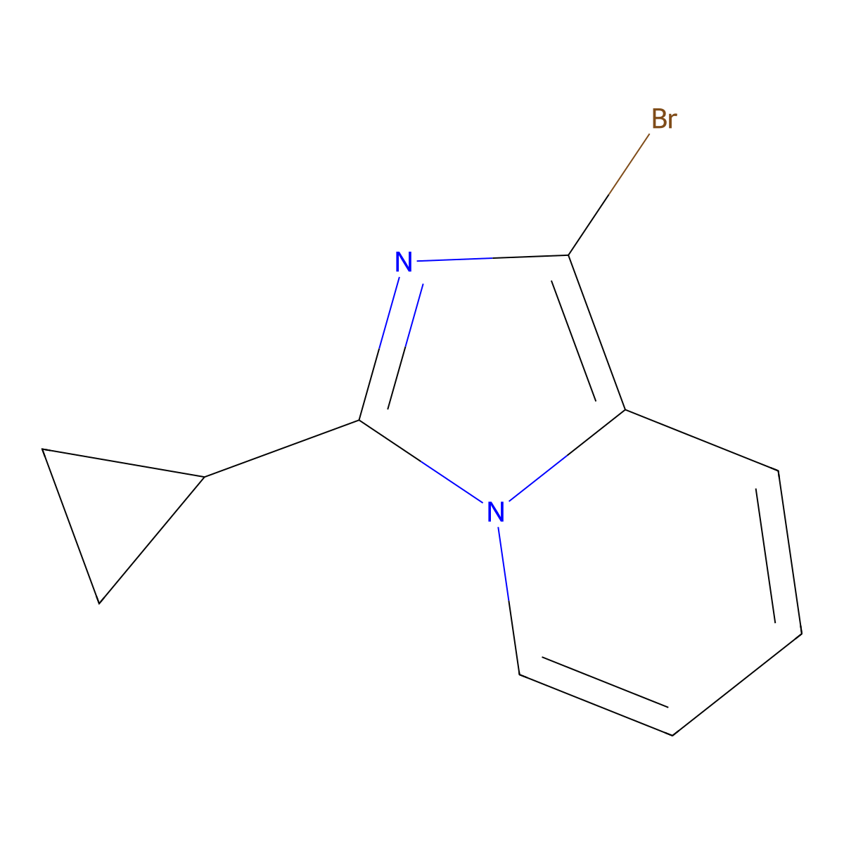 1-Bromo-3-cyclopropylimidazo[1,5-a]pyridine molecular structure, CAS 1018603-14-9