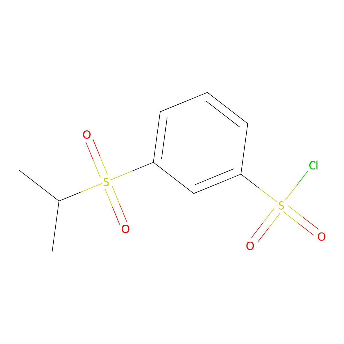 3-(Propane-2-sulfonyl)benzene-1-sulfonyl chloride molecular structure, CAS 1018604-38-0