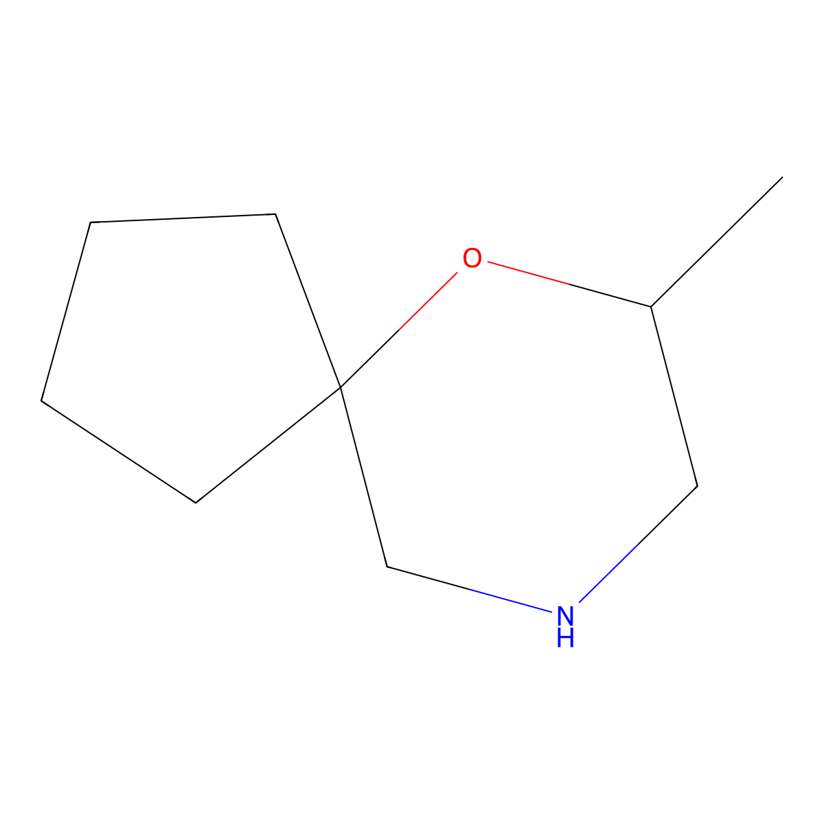 7-Methyl-6-oxa-9-azaspiro[4.5]decane molecular structure, CAS 1018608-06-4