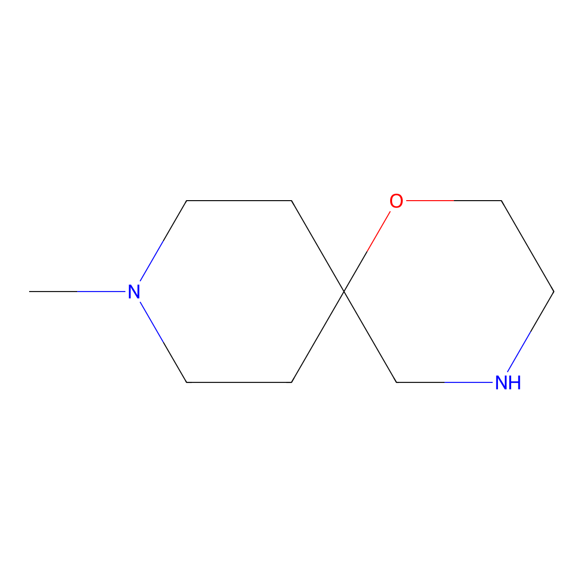 9-Methyl-1-oxa-4,9-diazaspiro[5.5]undecane molecular structure, CAS 1018608-10-0