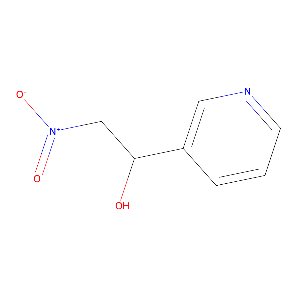 2-Nitro-1-(pyridin-3-yl)ethanol molecular structure, CAS 101861-30-7