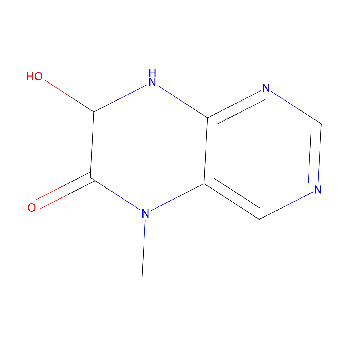 7-Hydroxy-5-methyl-7,8-dihydropteridin-6-one molecular structure, CAS 101861-36-3