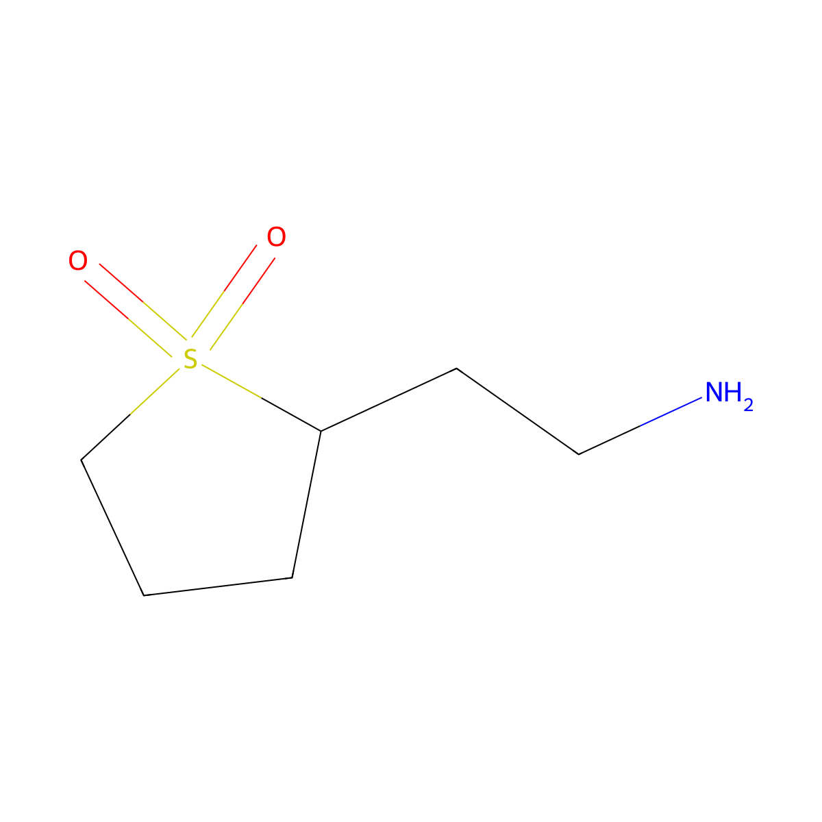 2-(2-Aminoethyl)-1lambda6-thiolane-1,1-dione molecular structure, CAS 1018611-86-3