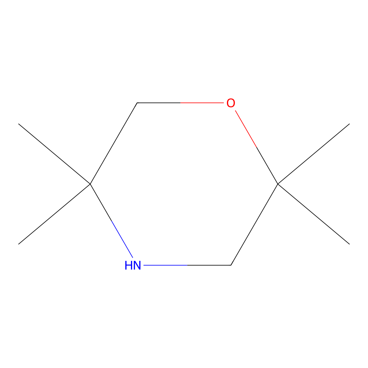 2,2,5,5-Tetramethylmorpholine molecular structure, CAS 1018611-94-3