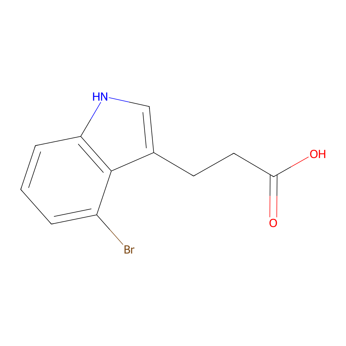 3-(4-Bromo-1h-indol-3-yl)propanoic acid molecular structure, CAS 1018612-18-4