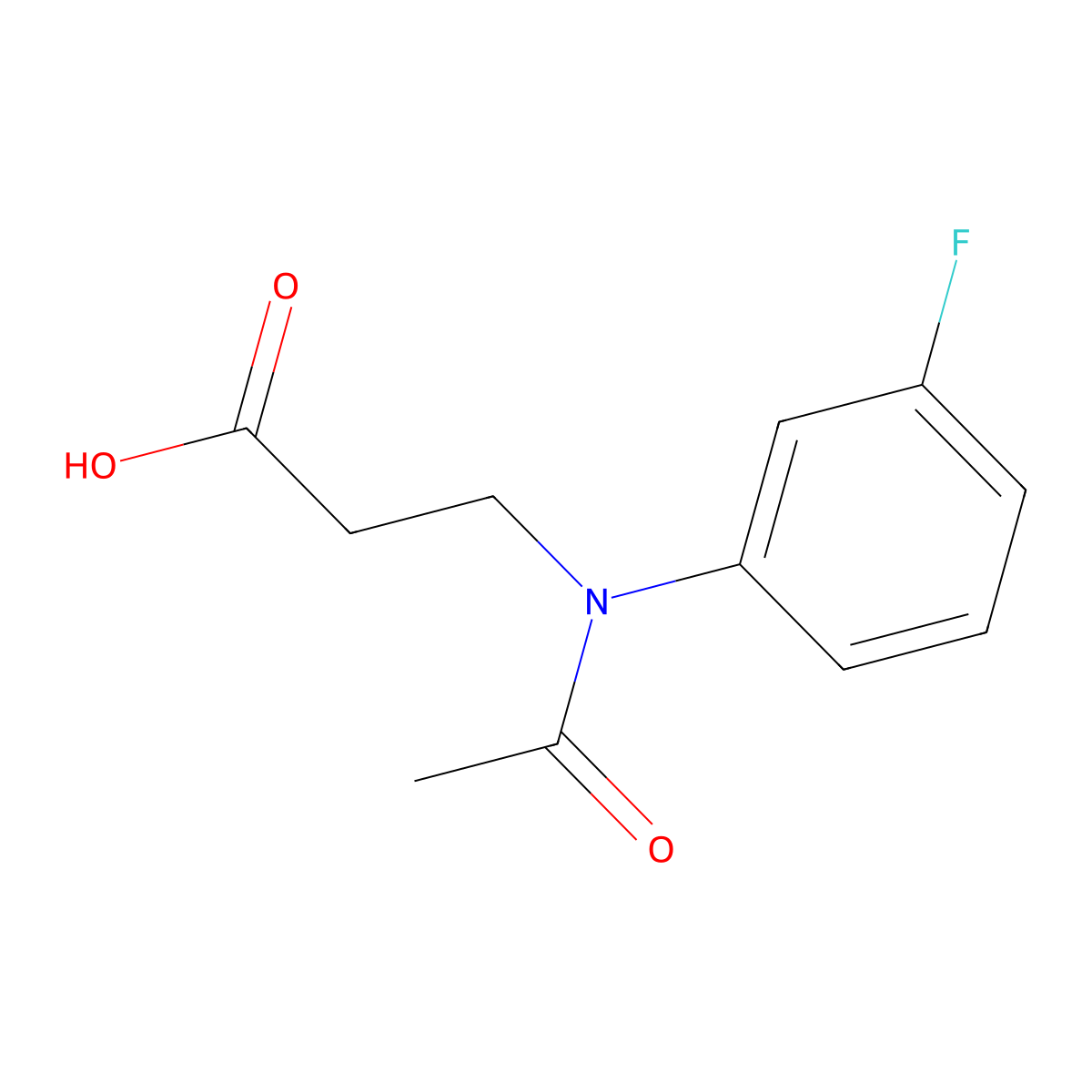 3-[N-(3-fluorophenyl)acetamido]propanoic acid molecular structure, CAS 1018612-70-8