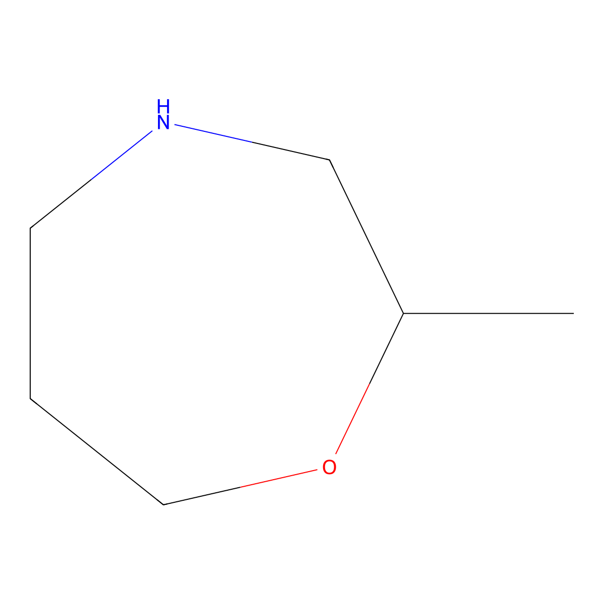 2-Methyl-1,4-oxazepane molecular structure, CAS 1018614-41-9