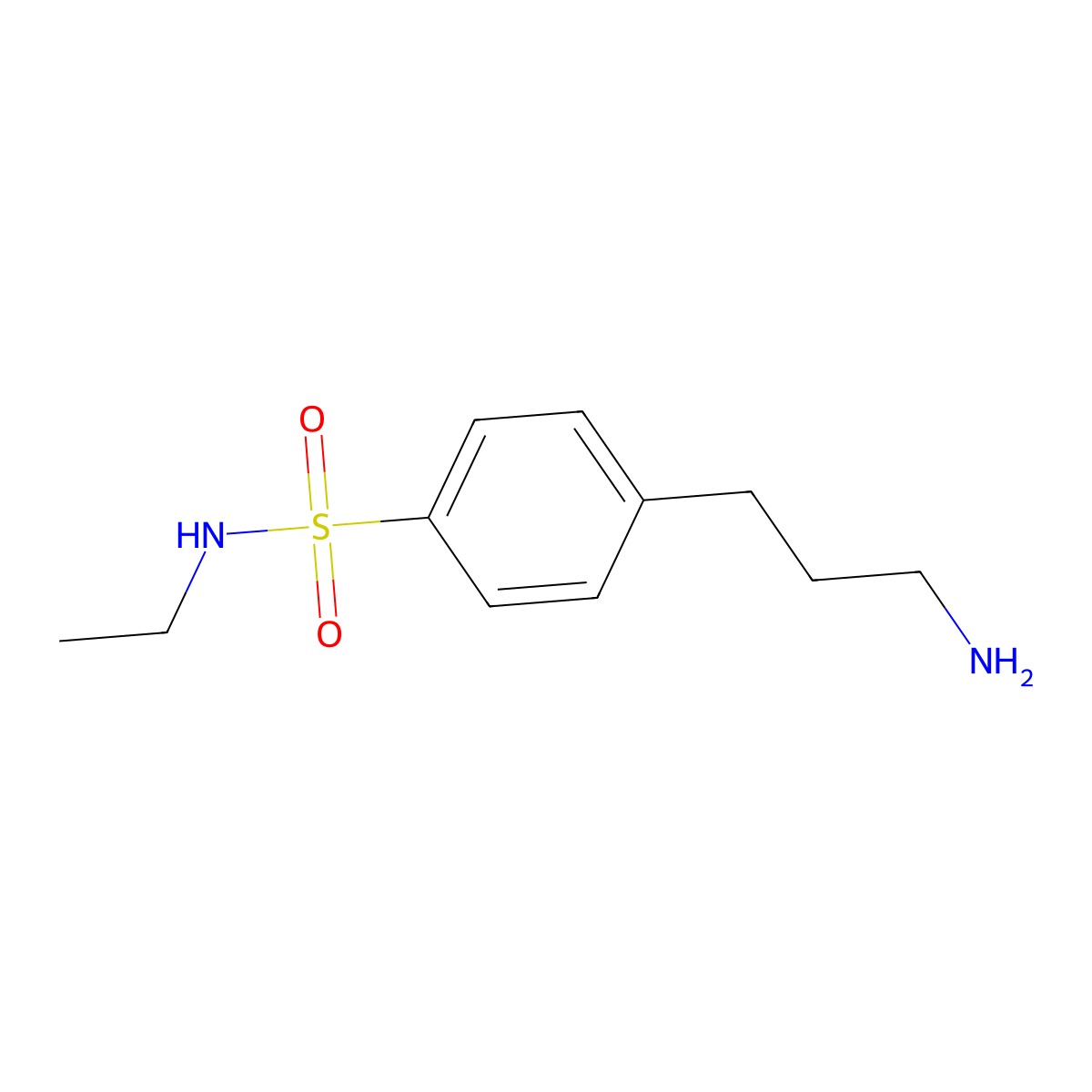 4-(3-aminopropyl)-N-ethylbenzene-1-sulfonamide molecular structure, CAS 1018615-02-5