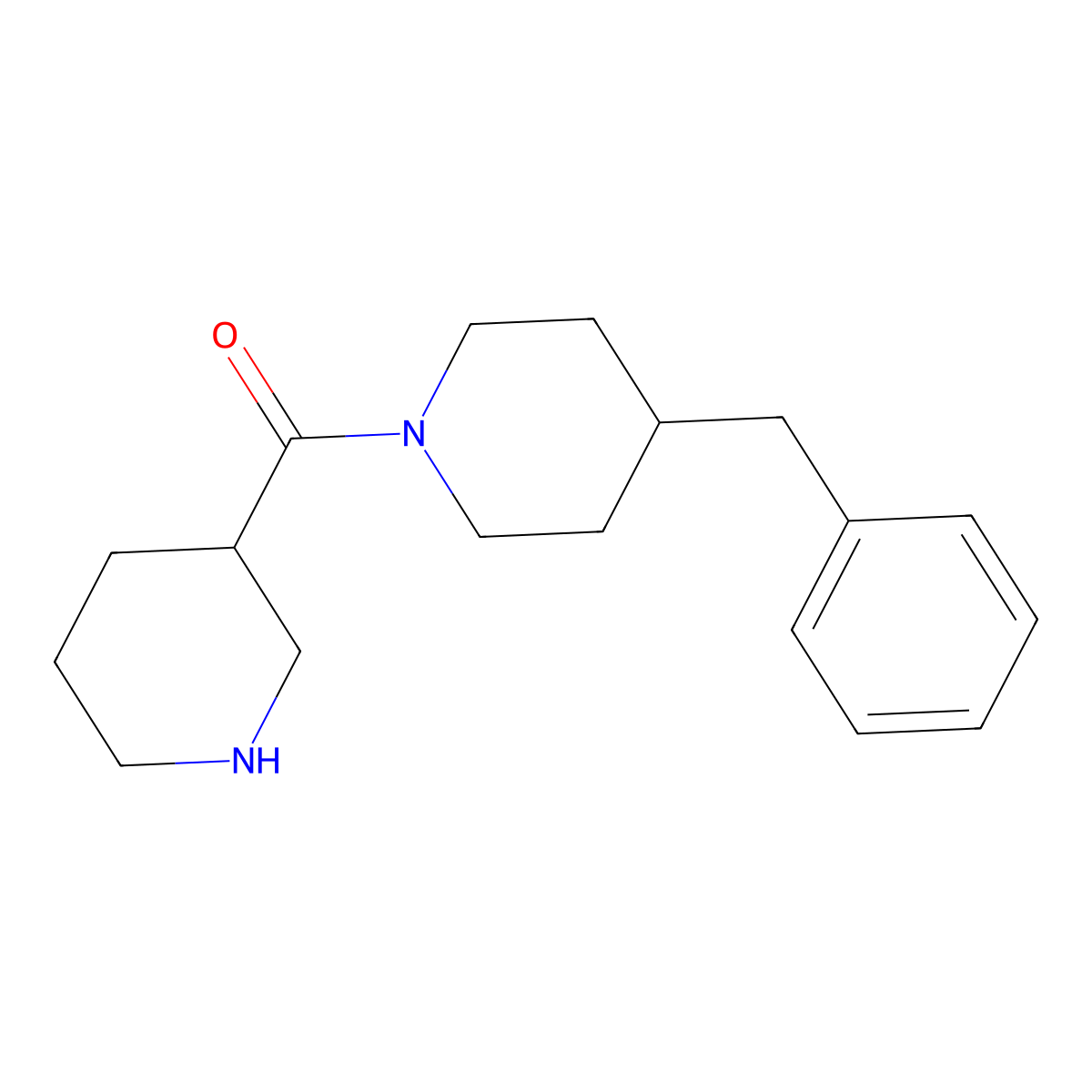 (4-Benzylpiperidin-1-yl)(piperidin-3-yl)methanone molecular structure, CAS 1018616-90-4