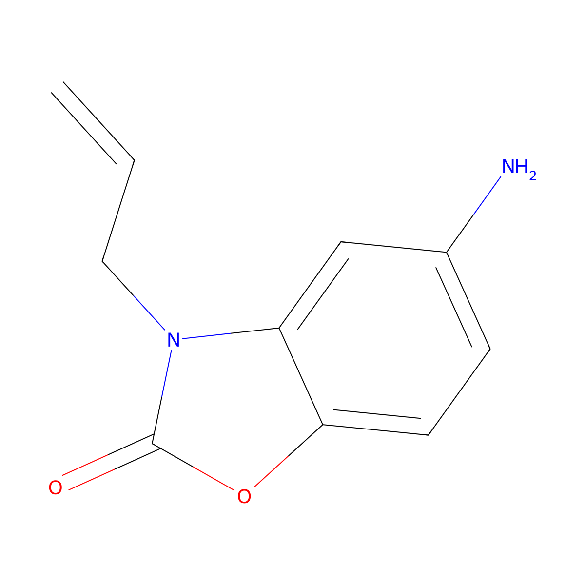 5-Amino-3-(prop-2-EN-1-YL)-2,3-dihydro-1,3-benzoxazol-2-one molecular structure, CAS 1018617-68-9