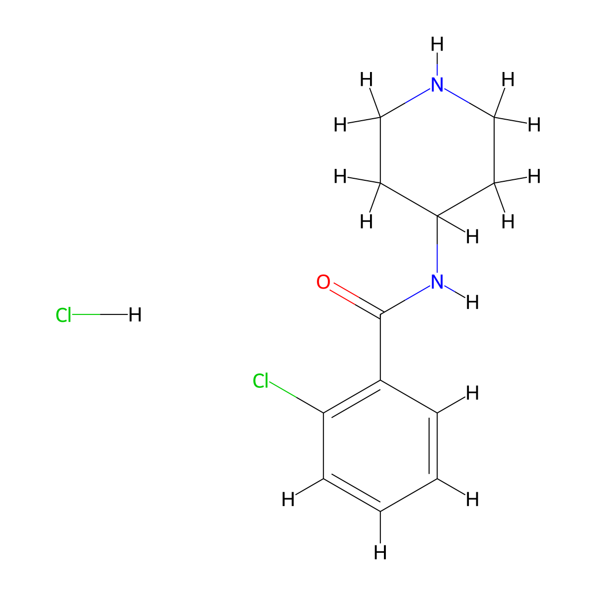 2-Chloro-N-(piperidin-4-yl)benzamide hydrochloride molecular structure, CAS 1018619-52-7
