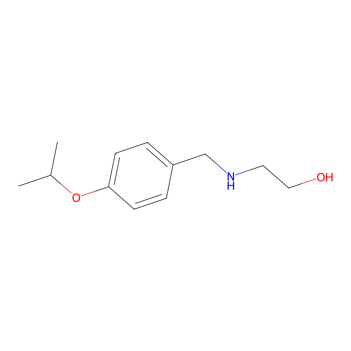2-({[4-(Propan-2-yloxy)phenyl]methyl}amino)ethan-1-ol molecular structure, CAS 101862-72-0