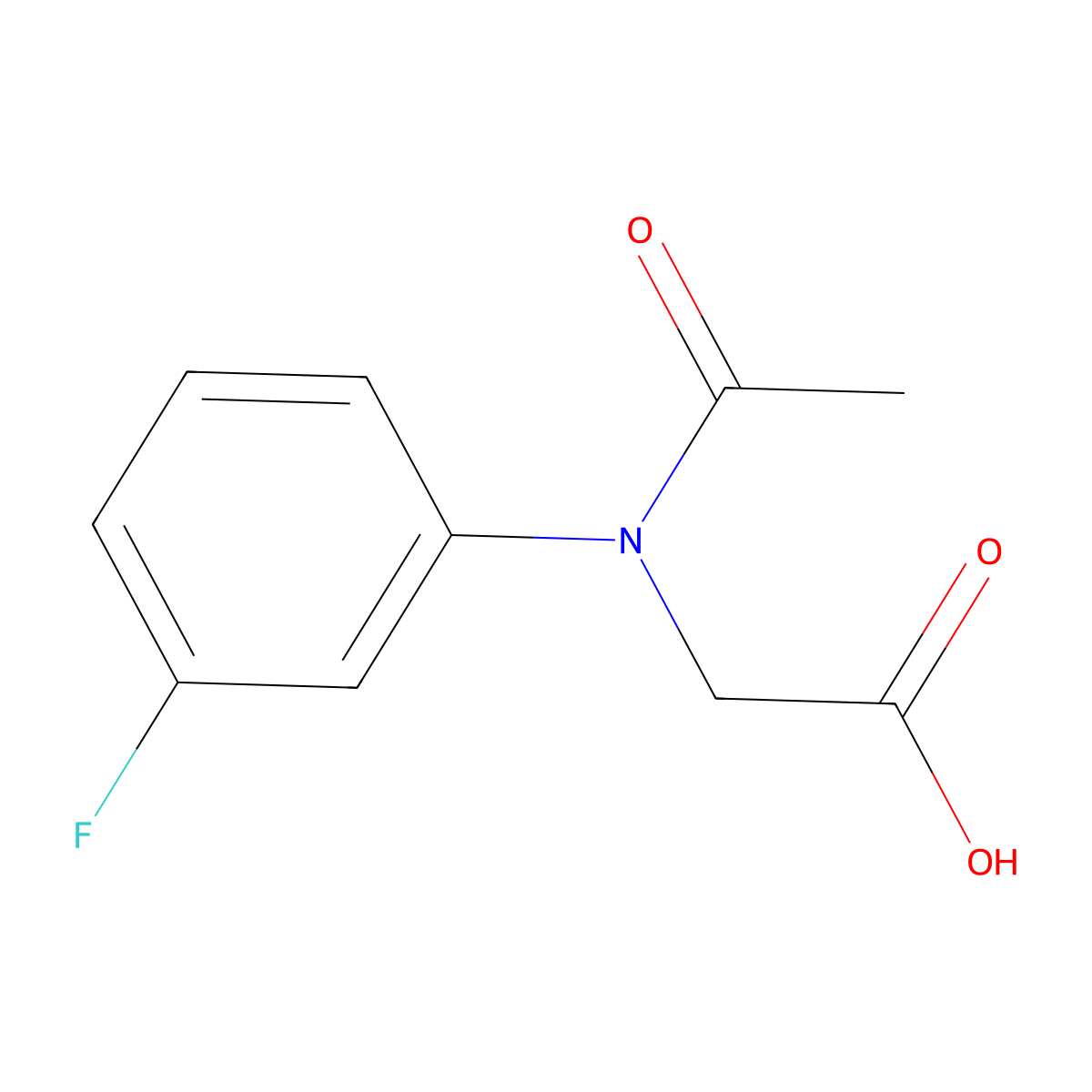 2-[N-(3-fluorophenyl)acetamido]acetic acid molecular structure, CAS 1018623-98-7