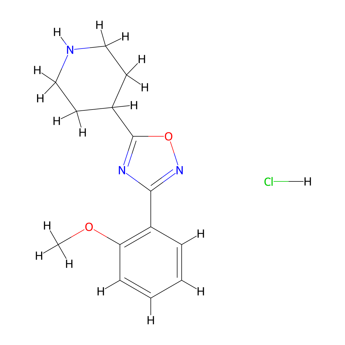 4-[3-(2-Methoxyphenyl)-1,2,4-oxadiazol-5-yl]piperidine hydrochloride molecular structure, CAS 1018626-66-8