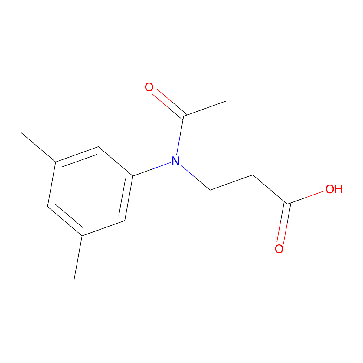 3-[N-(3,5-dimethylphenyl)acetamido]propanoic acid molecular structure, CAS 1018632-90-0