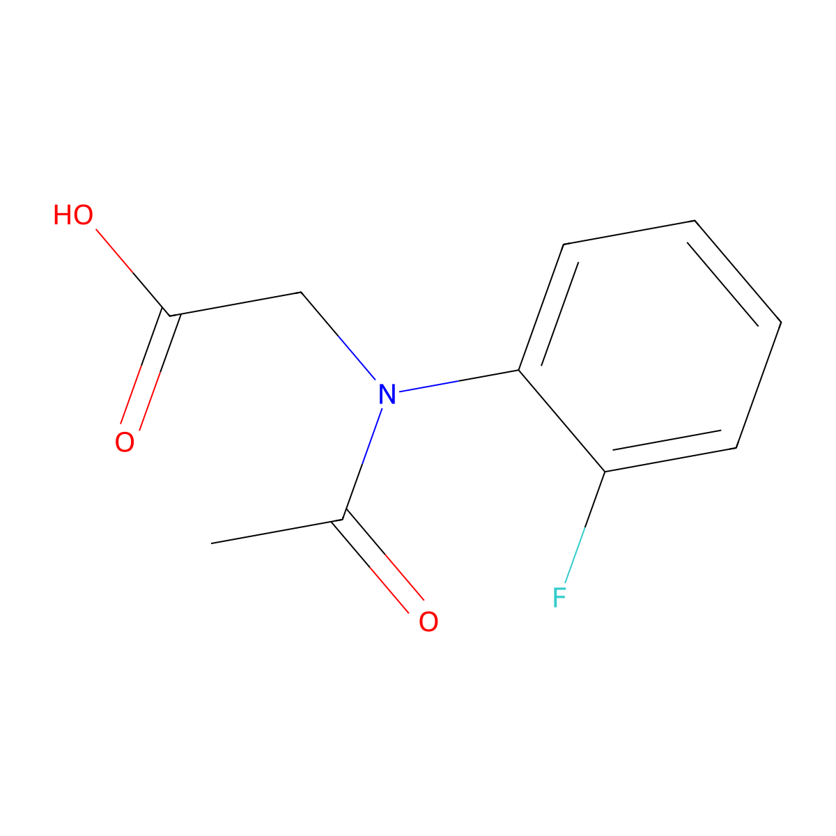 2-[N-(2-fluorophenyl)acetamido]acetic acid molecular structure, CAS 1018635-65-8