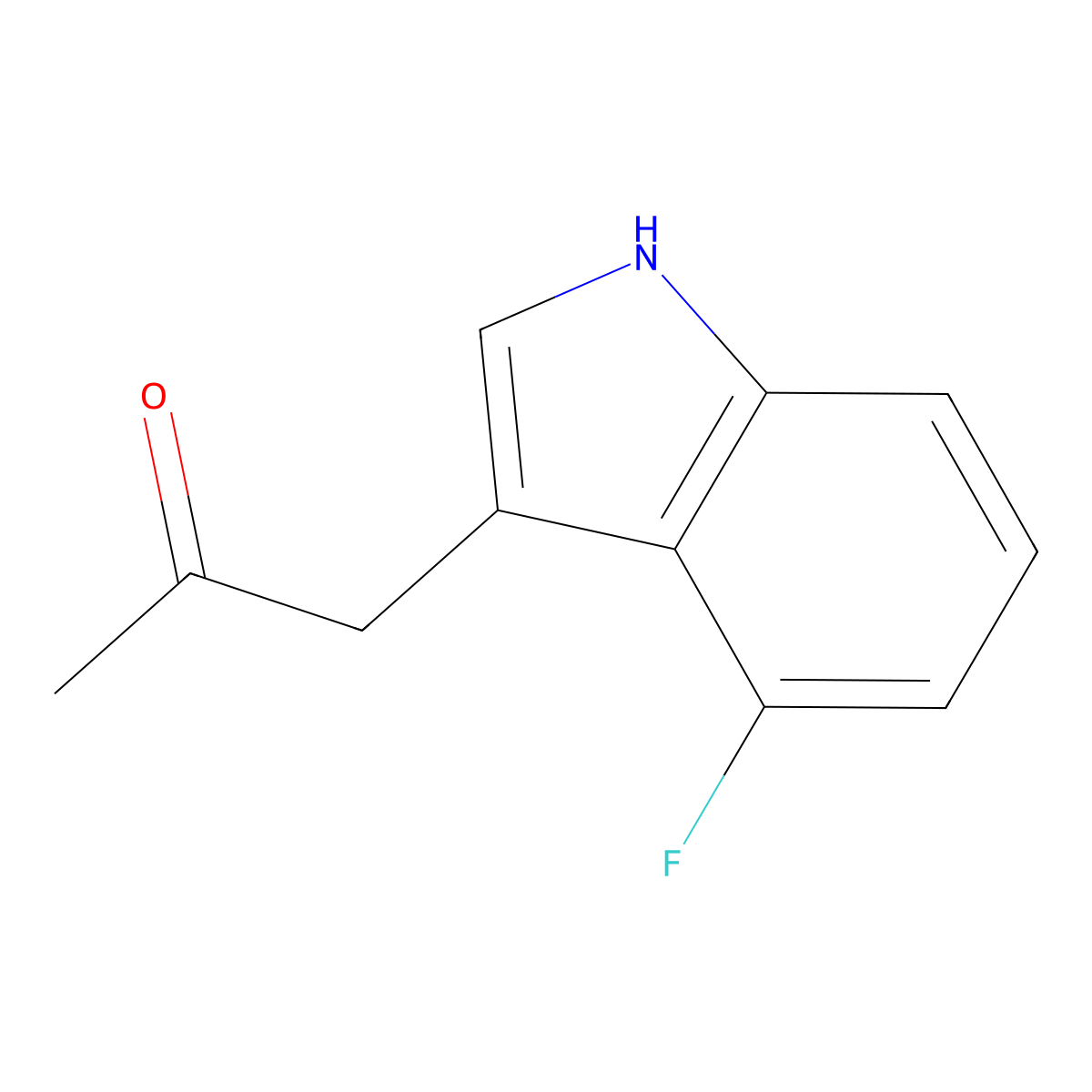 1-(4-fluoro-1H-indol-3-yl)propan-2-one molecular structure, CAS 1018637-40-5