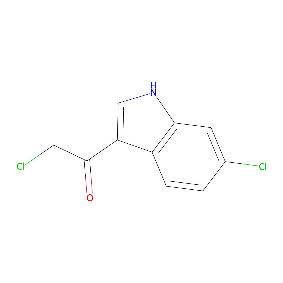 2-Chloro-1-(6-chloro-1h-indol-3-yl)ethan-1-one molecular structure, CAS 1018637-67-6