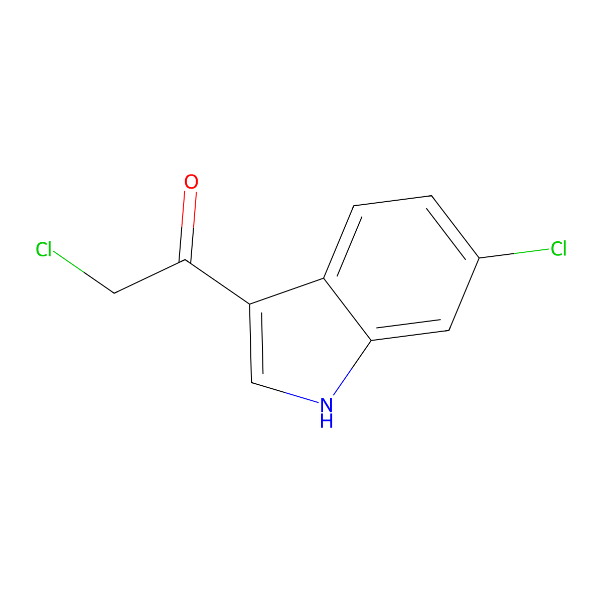 2-Chloro-1-(6-chloro-1h-indol-3-yl)ethan-1-one molecular structure, CAS 1018637-67-6