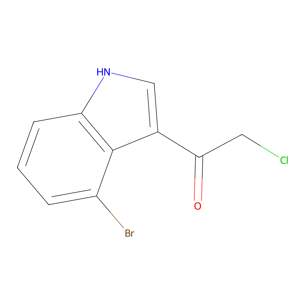 1-(4-bromo-1H-indol-3-yl)-2-chloroethan-1-one molecular structure, CAS 1018637-71-2