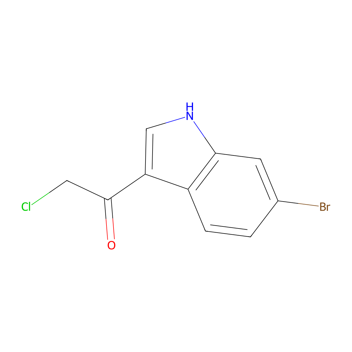 1-(6-bromo-1H-indol-3-yl)-2-chloroethan-1-one molecular structure, CAS 1018637-75-6