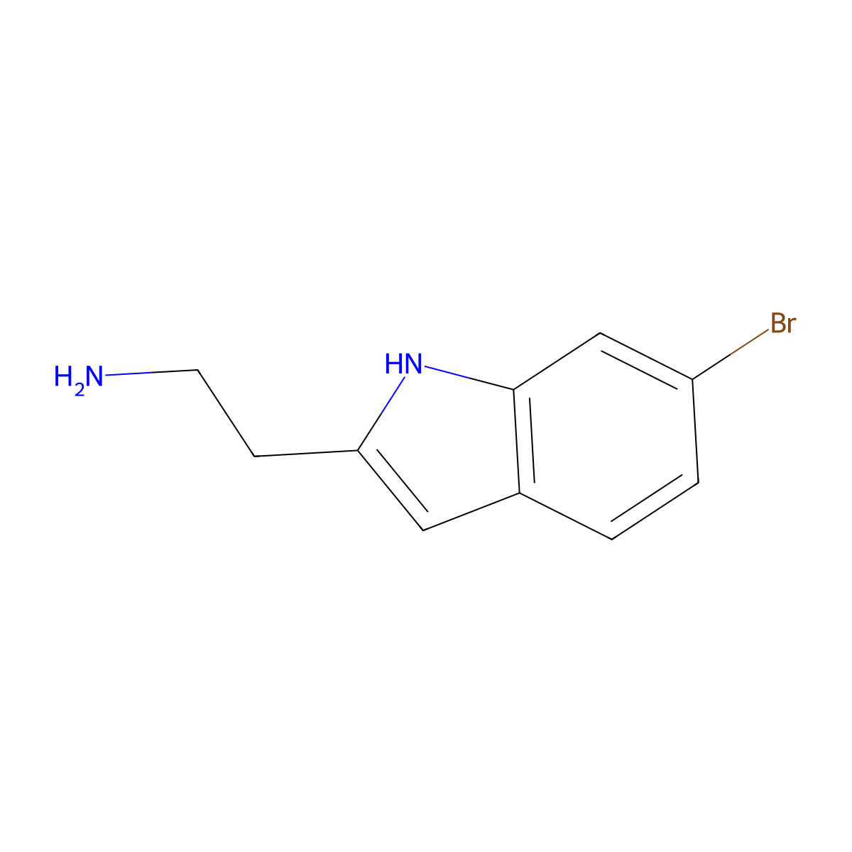 2-(6-bromo-1H-indol-2-yl)ethanamine molecular structure, CAS 1018637-87-0