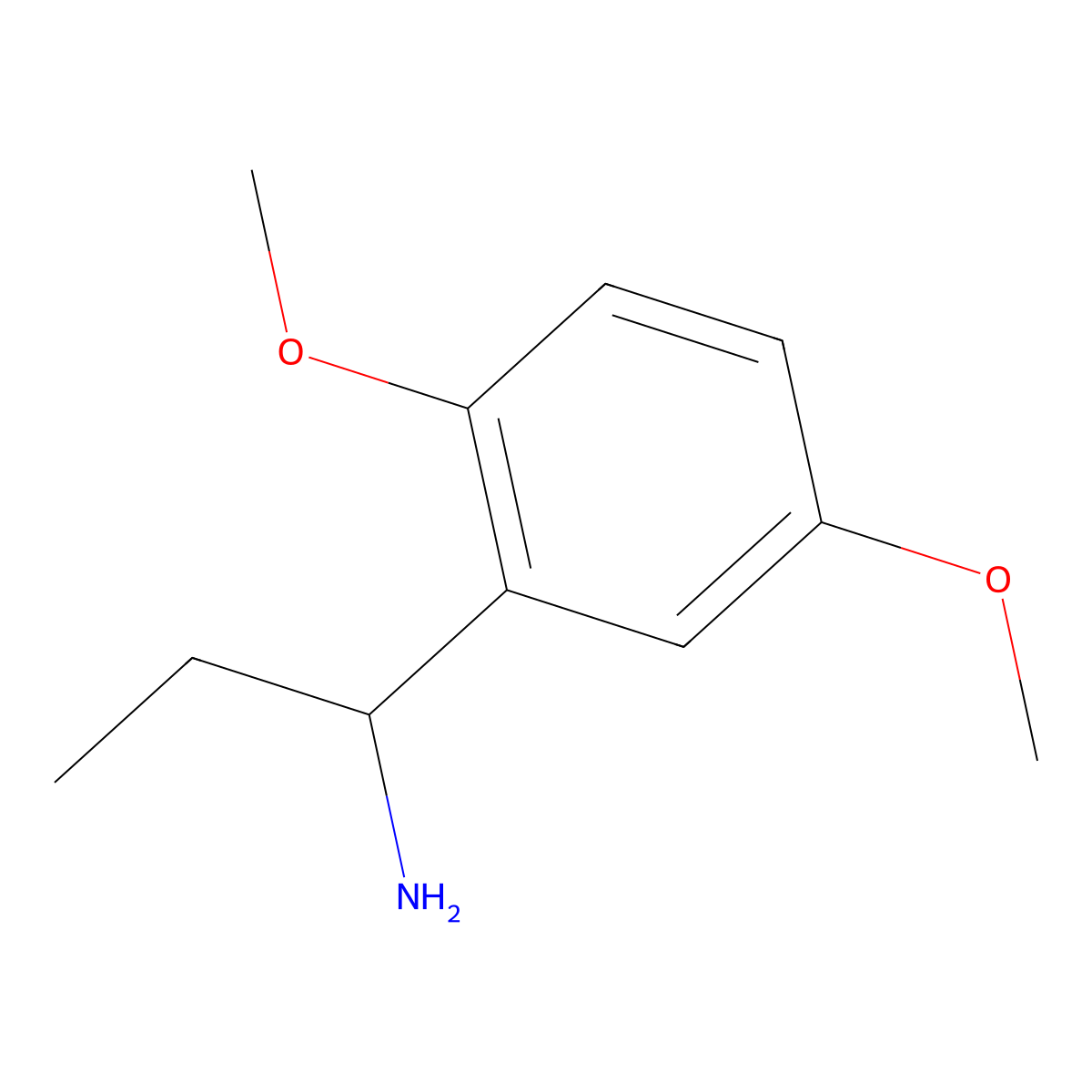1-(2,5-Dimethoxyphenyl)propan-1-amine molecular structure, CAS 1018648-27-5