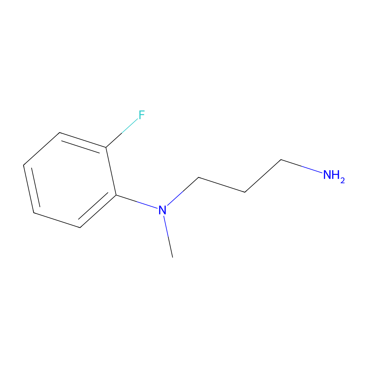 N-(3-aminopropyl)-2-fluoro-N-methylaniline molecular structure, CAS 1018650-31-1