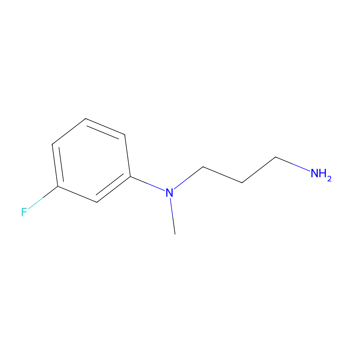 N-(3-aminopropyl)-3-fluoro-N-methylaniline molecular structure, CAS 1018650-35-5