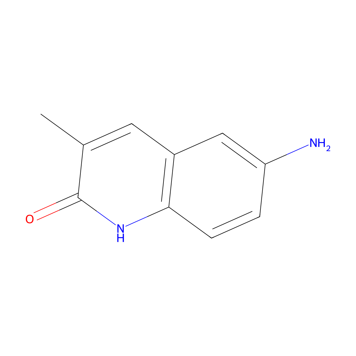 6-Amino-3-methyl-1,2-dihydroquinolin-2-one molecular structure, CAS 1018652-50-0