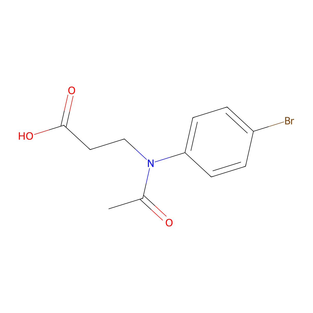 3-[N-(4-bromophenyl)acetamido]propanoic acid molecular structure, CAS 1018653-11-6
