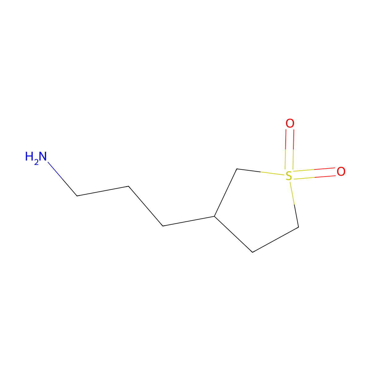 3-Thiophenepropanamine, tetrahydro-, 1,1-dioxide molecular structure, CAS 1018656-33-1