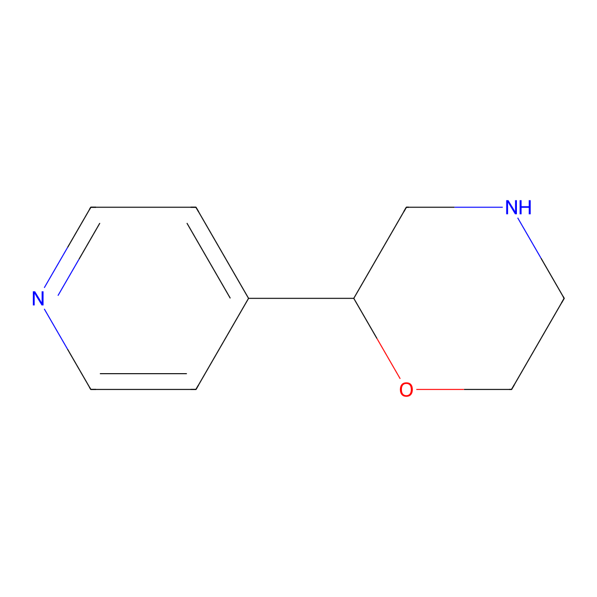 2-(Pyridin-4-yl)morpholine molecular structure, CAS 1018656-57-9