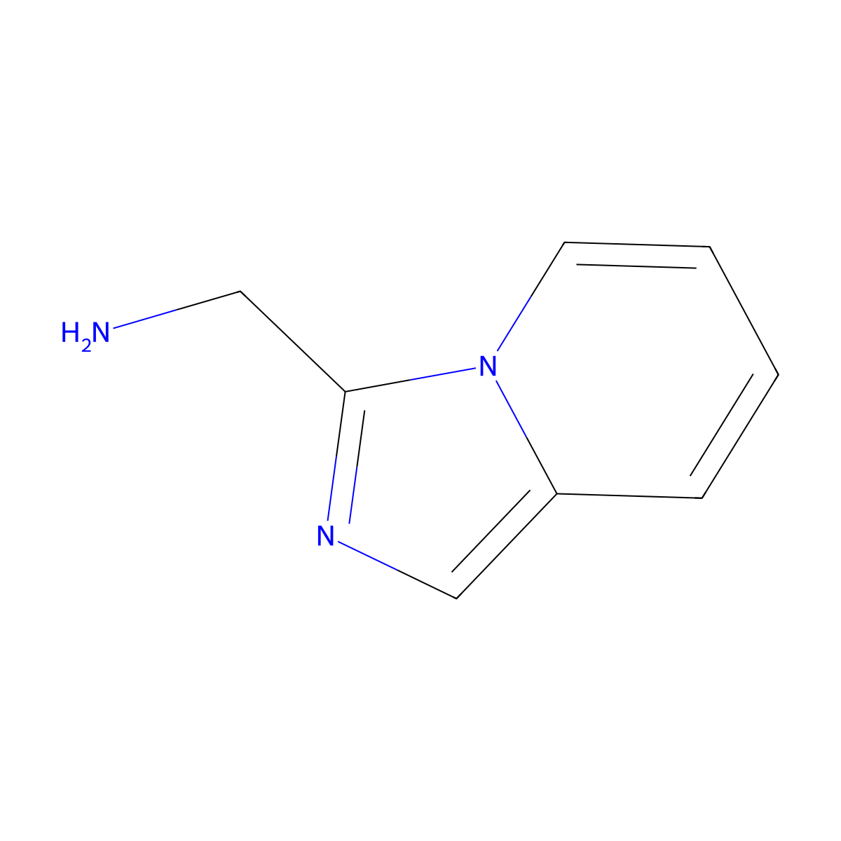 Imidazo[1,5-a]pyridin-3-ylmethanamine molecular structure, CAS 1018657-15-2