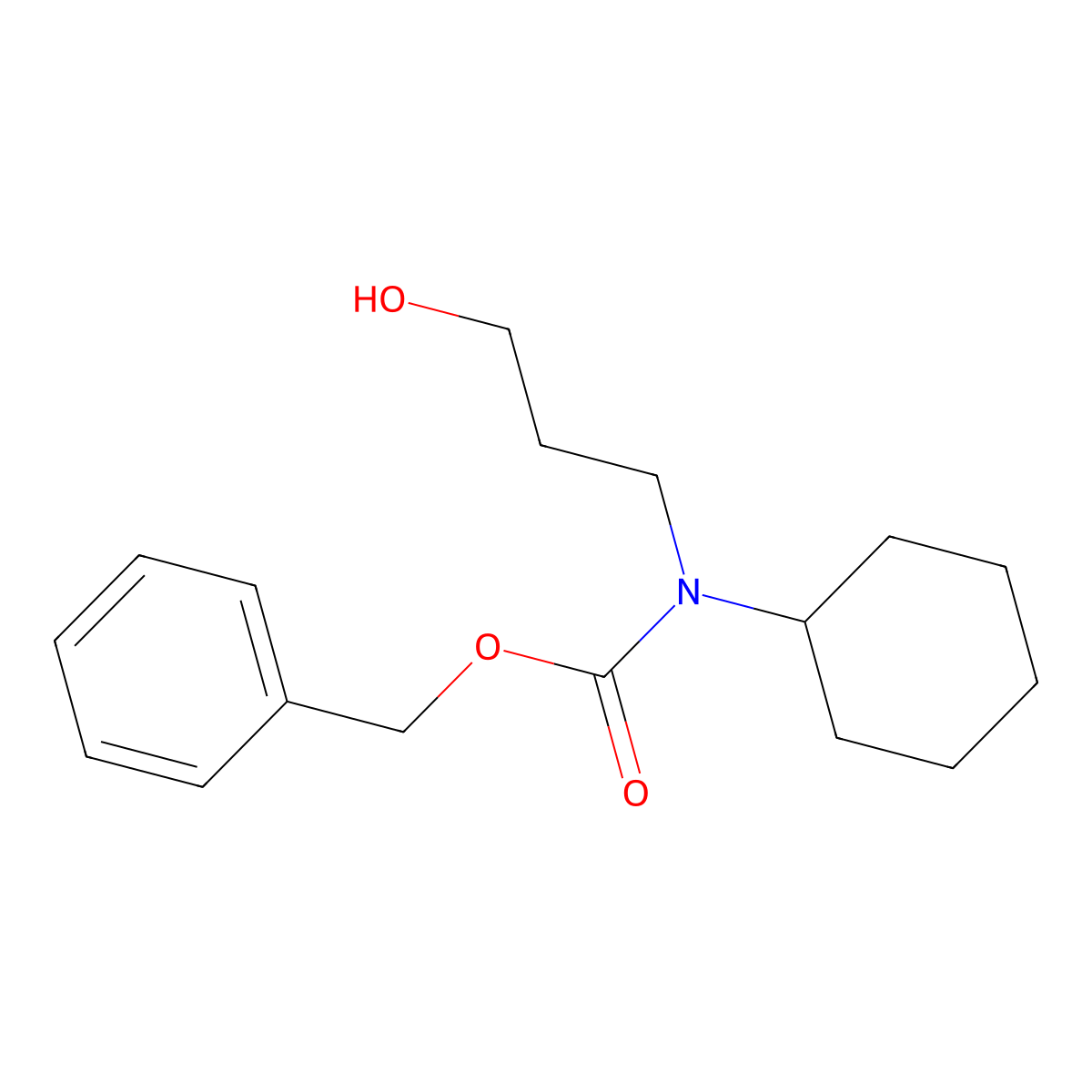 benzyl N-cyclohexyl-N-(3-hydroxypropyl)carbamate molecular structure, CAS 101866-88-0