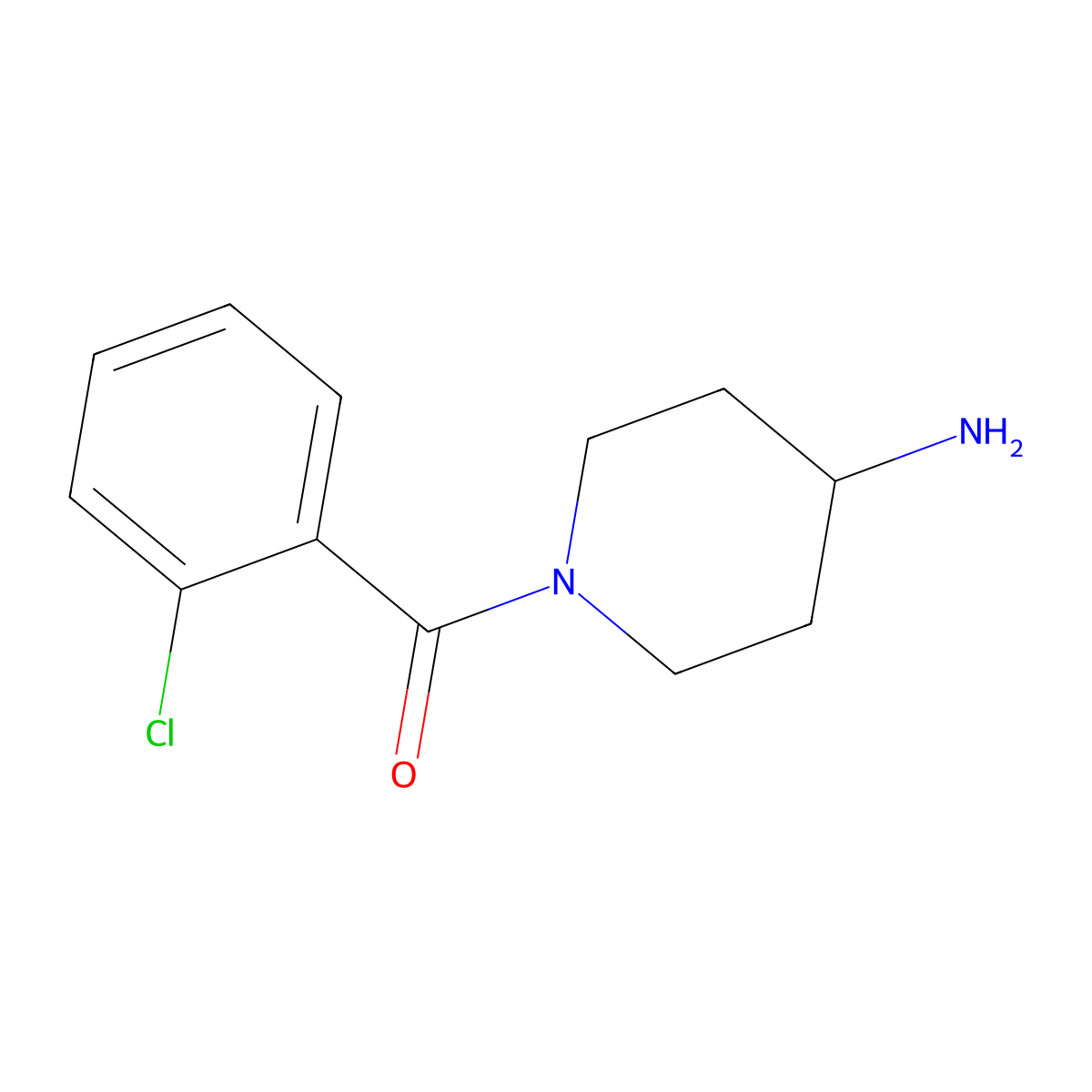 1-(2-Chlorobenzoyl)piperidin-4-amine molecular structure, CAS 1018662-01-5