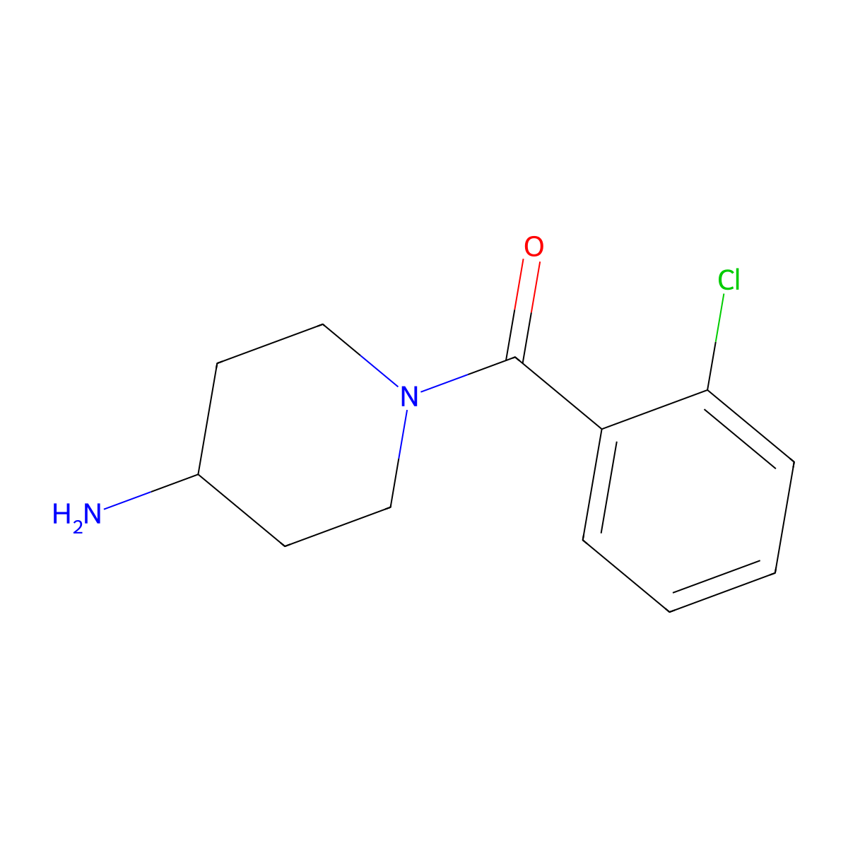 1-(2-Chlorobenzoyl)piperidin-4-amine molecular structure, CAS 1018662-01-5