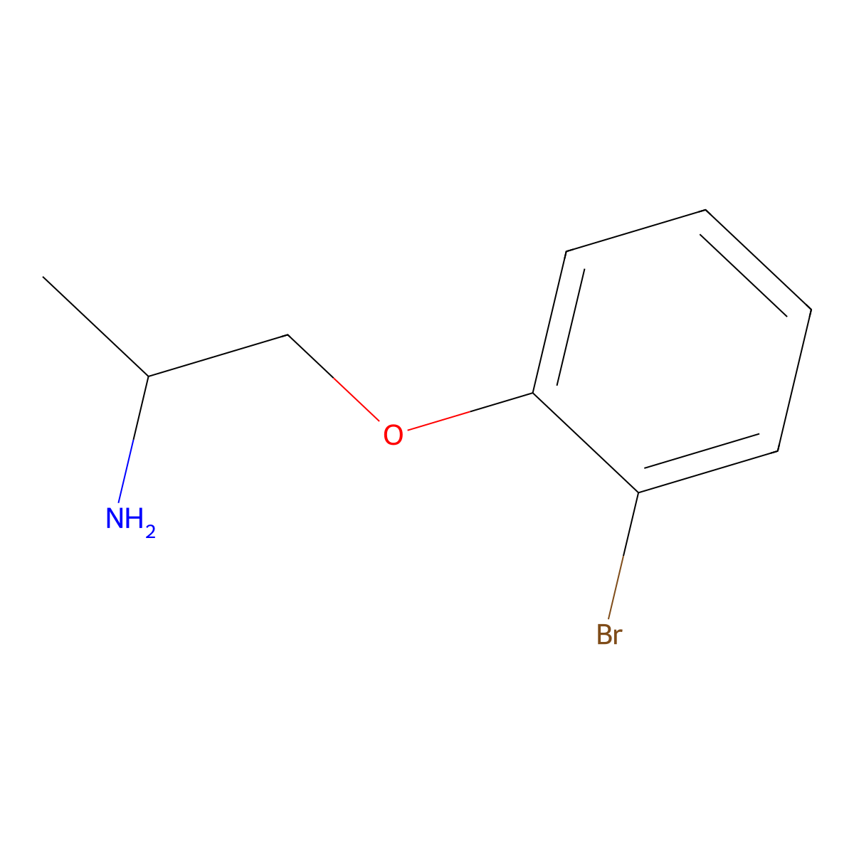 1-(2-Aminopropoxy)-2-bromobenzene molecular structure, CAS 1018662-79-7