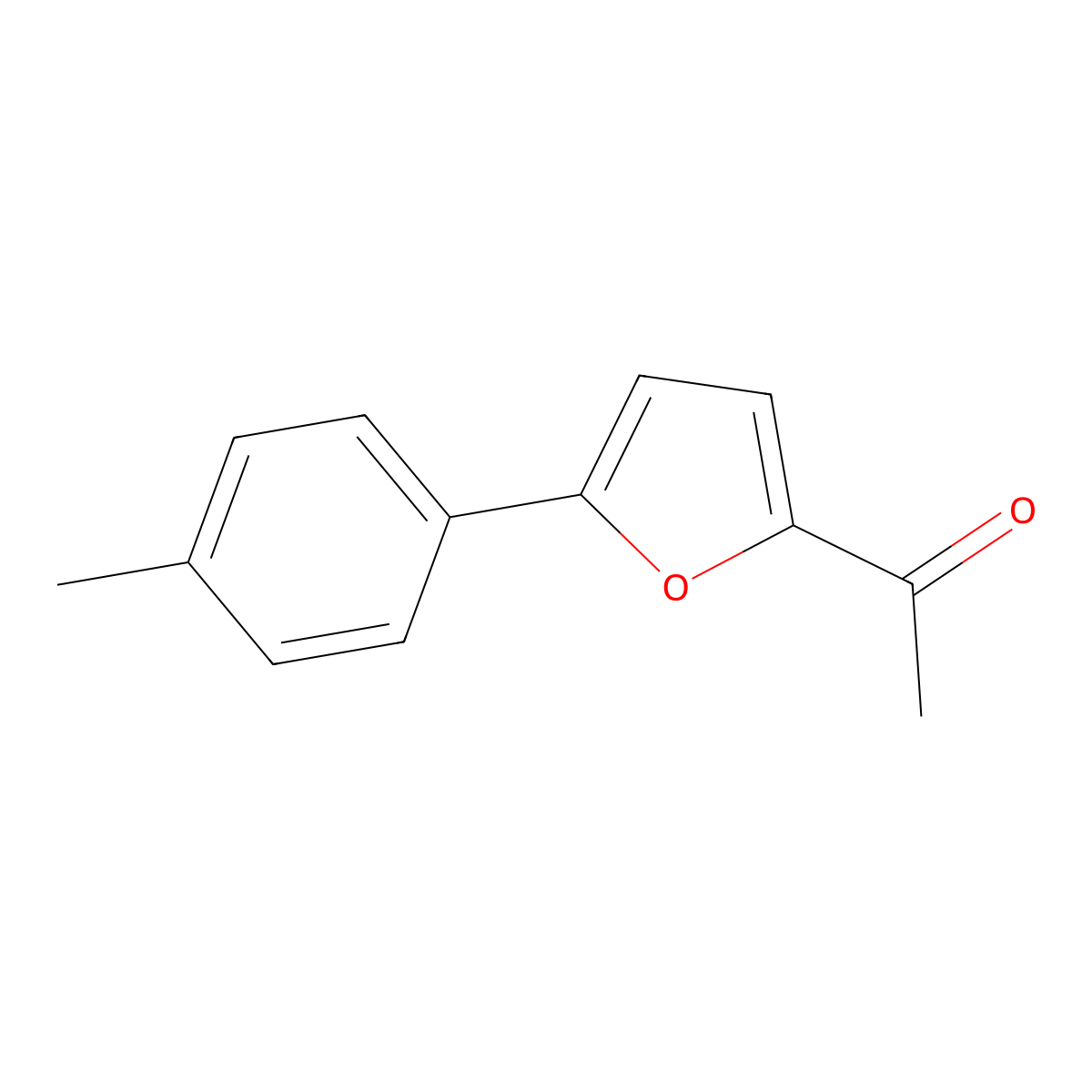 1-(5-(P-tolyl)furan-2-yl)ethan-1-one molecular structure, CAS 1018663-35-8